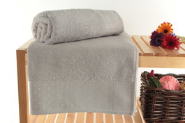 Mijölnir Pitircik - Juego de toallas de baño, Gris claro y blanco